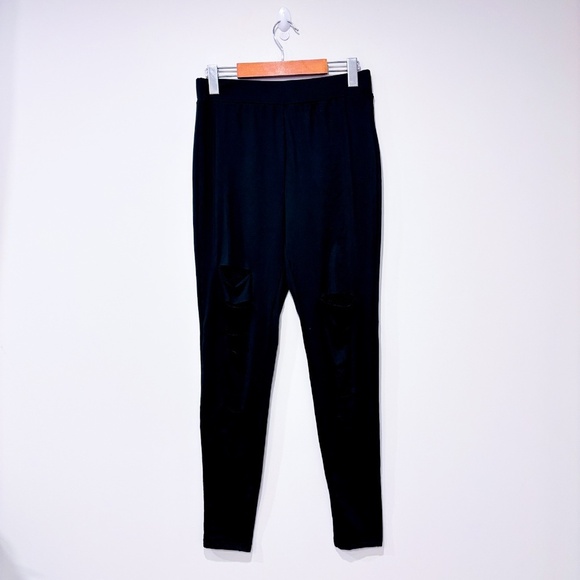 SHEIN – Black cutout leggings | stretchy casual fit | Size L * - Picture 5 of 9